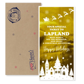 Lapland Golden Foil Christmas Ticket – Festive Gift - Foil Ticket
