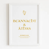 Beannacht & Áthas Irish Gold Foil Print - Prints - Printarelle