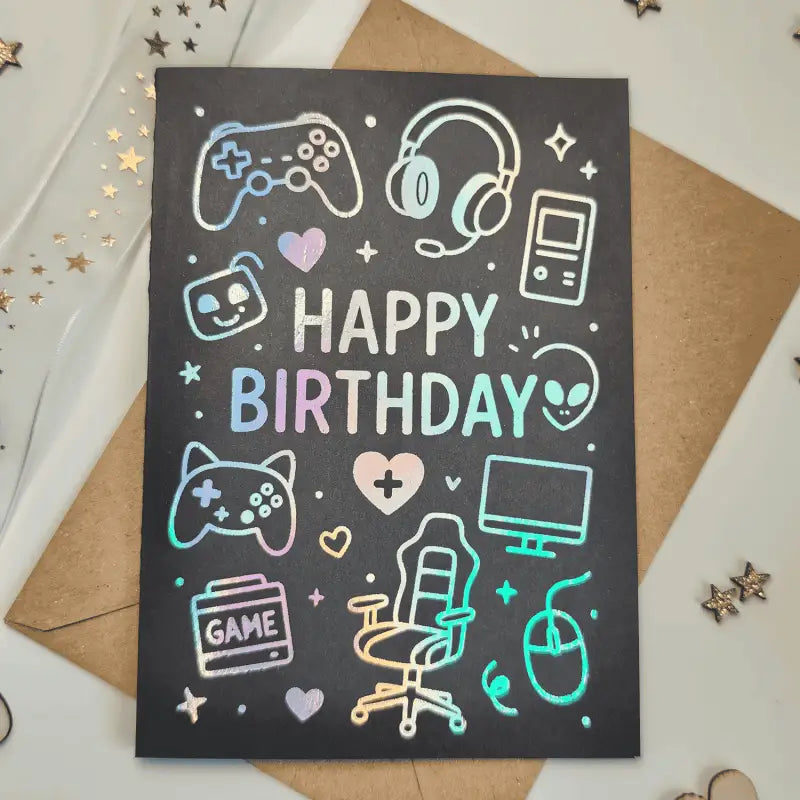 holographic birthday cards Funny Friday with Art Impressions: Rainbow Shaker! the classic size that fits in any standard envelope Material PAPYRUS 3D ACRYLIC HAPPY BIRTHDAY