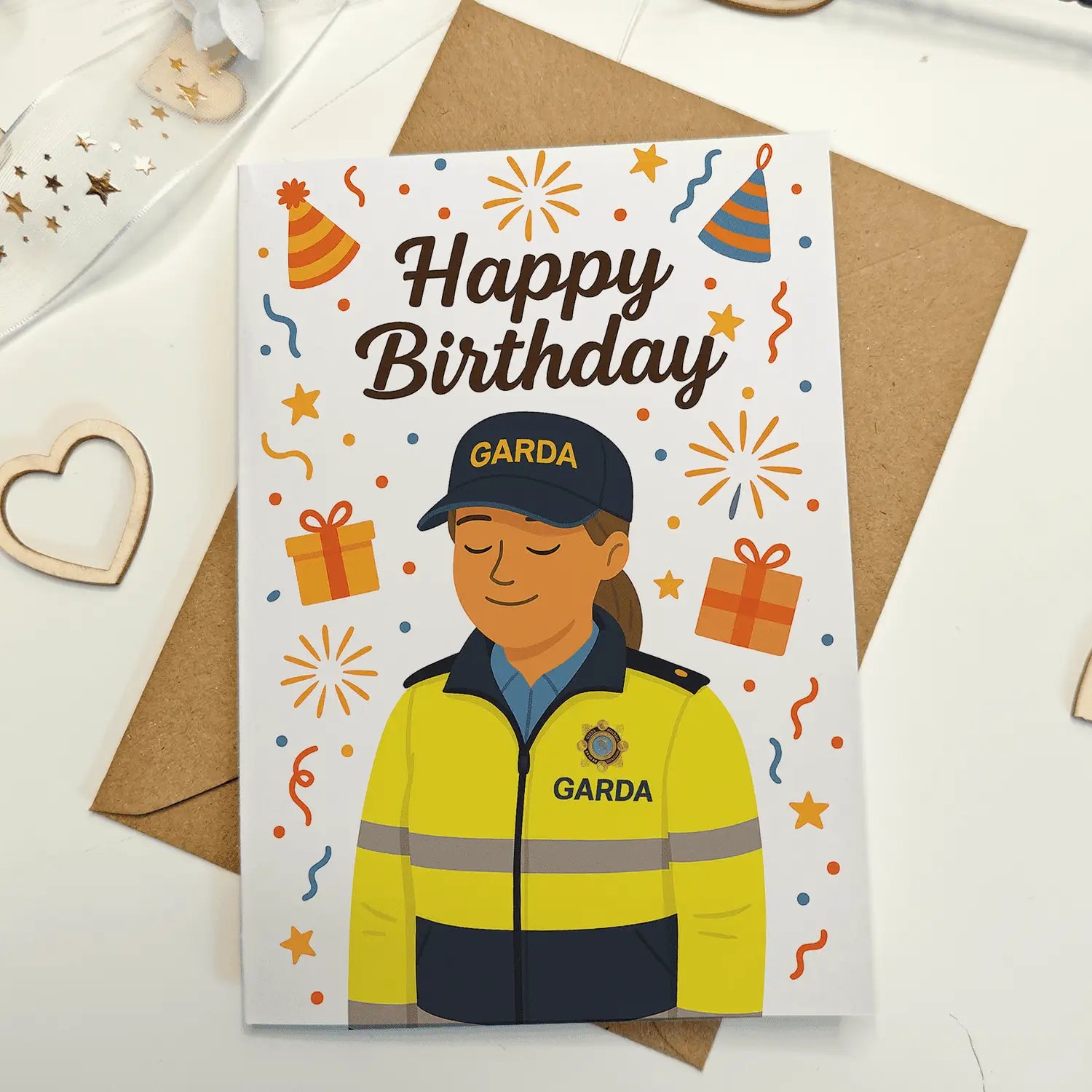 Irish Police Happy Birthday for Garda Síochána Officer - Greeting Card Irish Police Happy Birthday for Garda Síochána Officer - Greeting Card