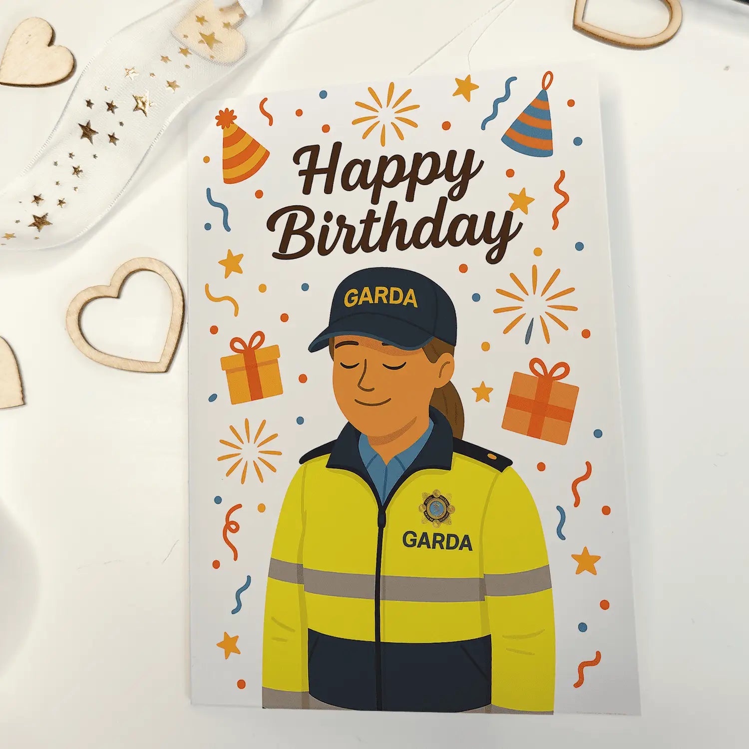Irish Police Happy Birthday for Garda Síochána Officer - Greeting Card Irish Police Happy Birthday for Garda Síochána Officer - Greeting Card