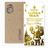 Santa’s Train Foil Christmas Ticket – Festive Gift - Foil Ticket