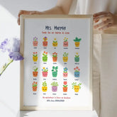 Personalised Thank You Teacher Print – Helping Us Grow Design - Prints