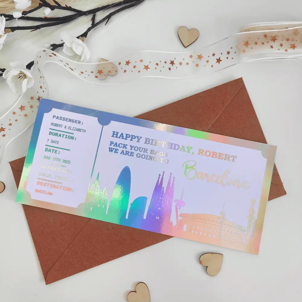 Give the Gift of Adventure with Holiday & Vacation Foil Tickets | Printarelle