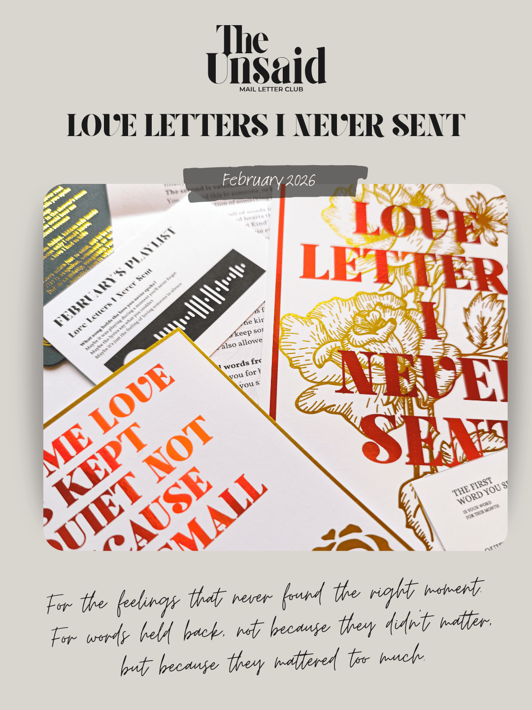 The Unsaid Letter Club - Monthly Subscription