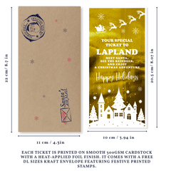 Lapland Golden Foil Christmas Ticket – Festive Gift