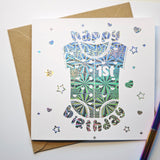 1st Birthday Onesie Card Baby Keepsake - Greeting Card - Printarelle