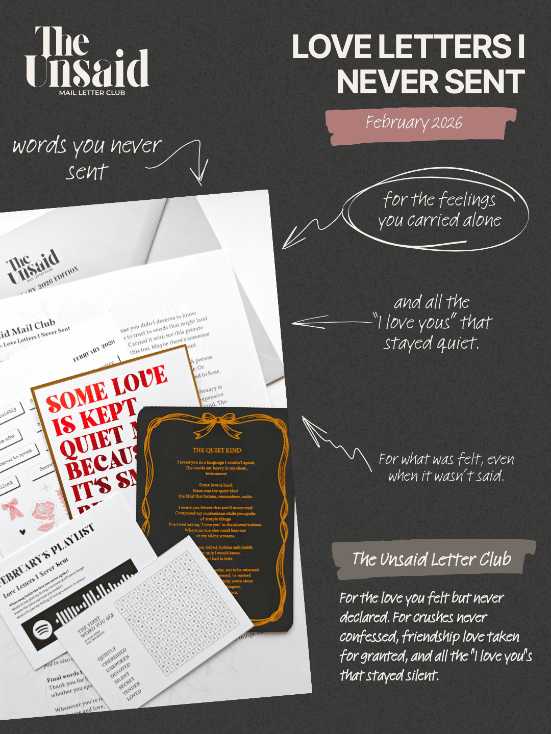 The Unsaid Letter Club - Monthly Subscription