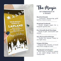 Lapland Golden Foil Christmas Ticket – Festive Gift