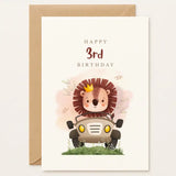 3rd Birthday Card – Lion King Design - Greeting Card