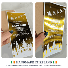 Lapland Golden Foil Christmas Ticket – Festive Gift