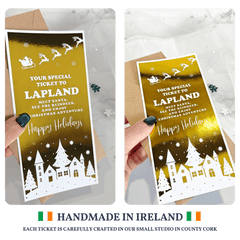 Lapland Golden Foil Christmas Ticket – Festive Gift