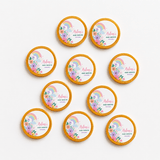 Rainbow Bloom Baby Shower, Personalised Chocolate Coins