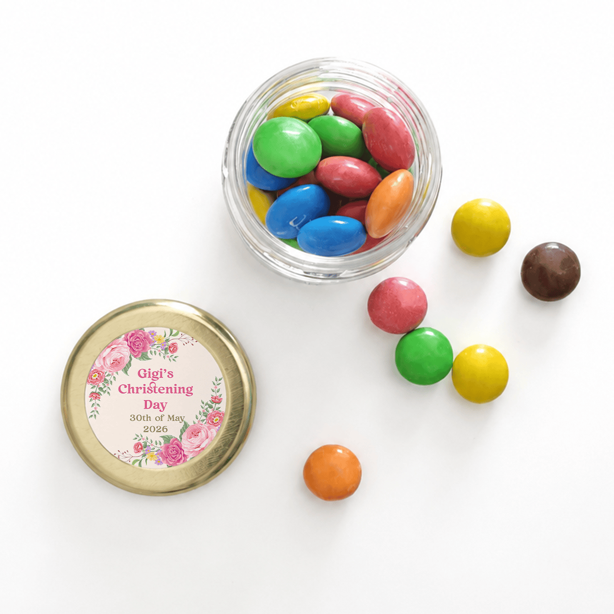 Jar of Joy, Personalised 41ml Mini Glass Party Favours