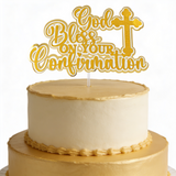 Handmade Cake Topper | Printarelle | Bold, warm, and beautifully crafted, this God Bless On Your Confirmation cake