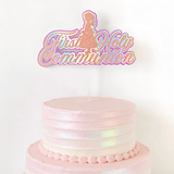 Handmade Cake Topper | Printarelle | This is not your average cake topper. Handcrafted from rose gold glitter