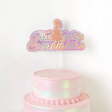 Handmade Cake Topper | Printarelle | This is not your average cake topper. Handcrafted from rose gold glitter