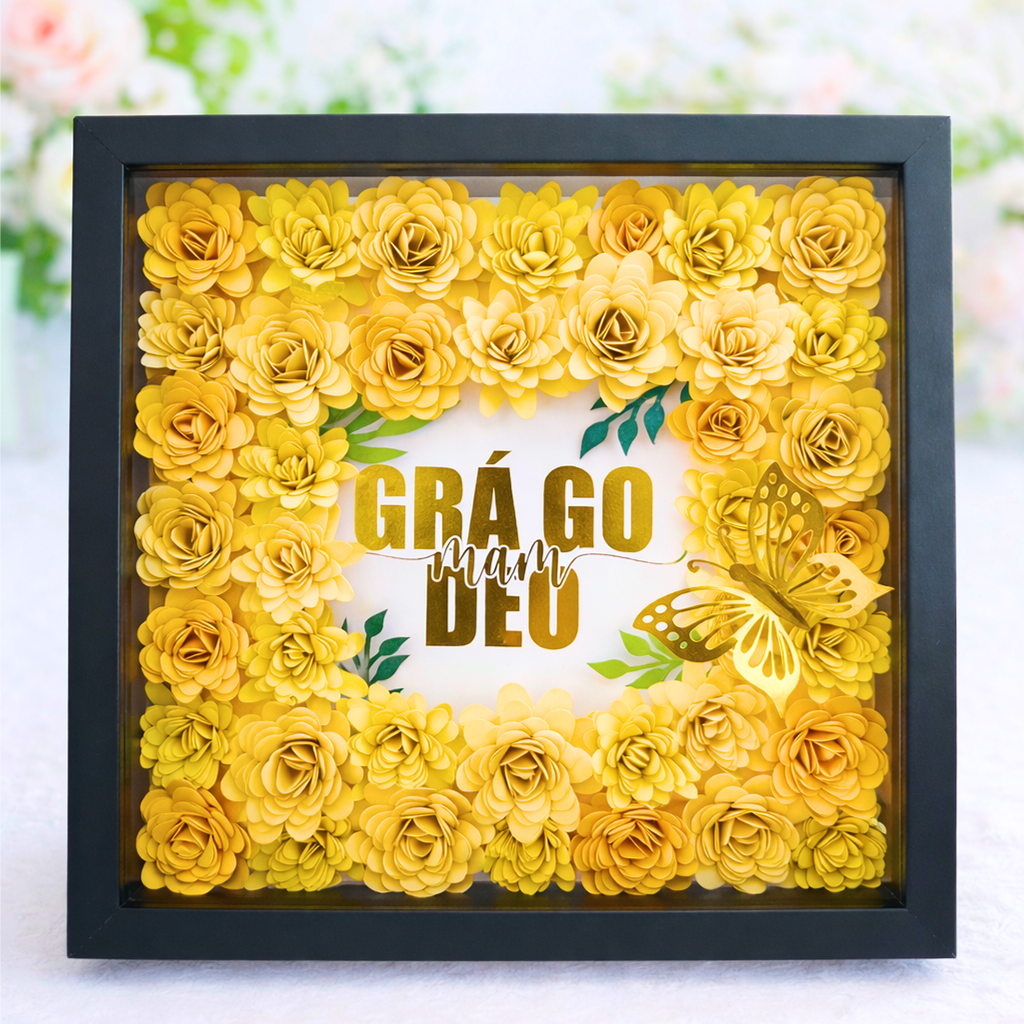 Grá go Deo Mam Shadow Box Frame 25x25cm - Handmade in Ireland