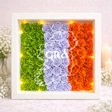 Personalised Irish Flag Shadow Box Frame - Handmade in Ireland