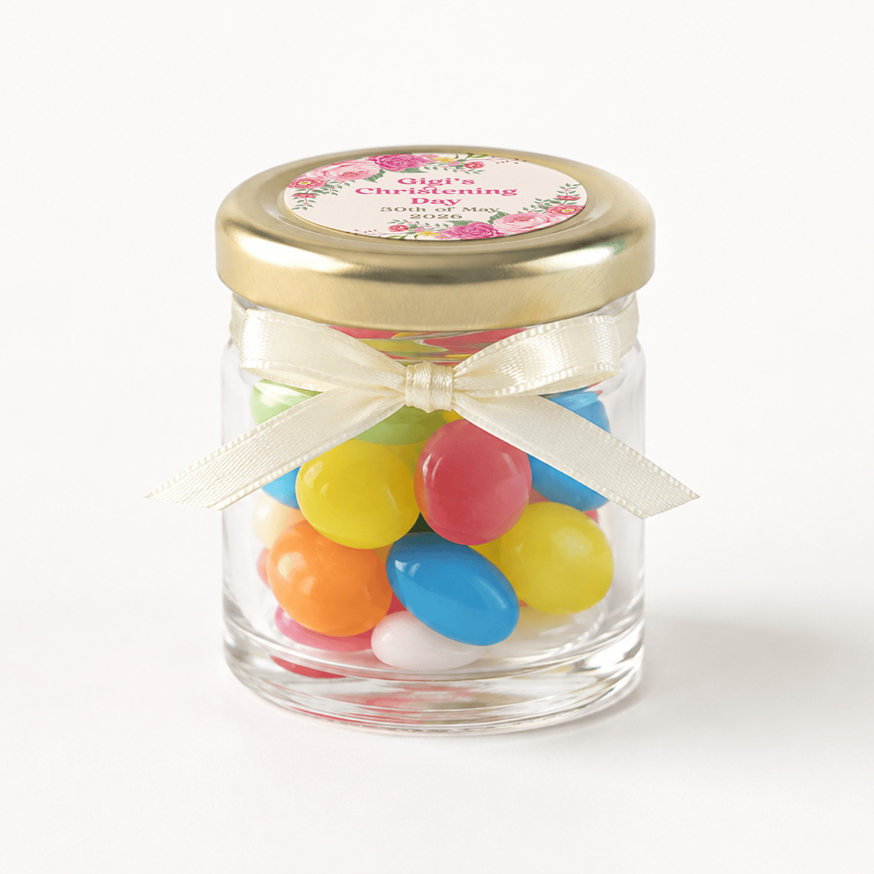 Jar of Joy, Personalised 41ml Mini Glass Party Favours
