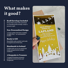 Lapland Golden Foil Christmas Ticket – Festive Gift