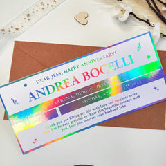 Personalized Foil Keepsake Concert Ticket - Foil Ticket