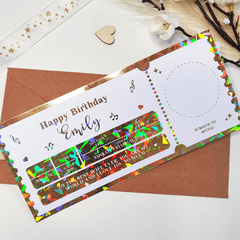 Personalized Foil Scratch-Off Concert Ticket