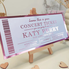 Custom Holographic Foil Event Ticket for Music Fans - Foil Ticket