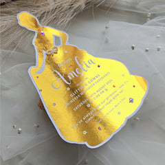 Personalized Princess Foil Card – Custom Royal Event Invitation