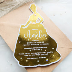 Personalized Princess Foil Card – Custom Royal Event Invitation
