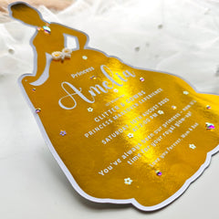 Personalized Princess Foil Card – Custom Royal Event Invitation