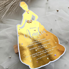 Personalized Princess Foil Card – Custom Royal Event Invitation