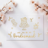 Will You Be My... Gold Foil Wedding Party Card | Cake & Celebration Design - gold foil, gold foil wedding, foil wedding