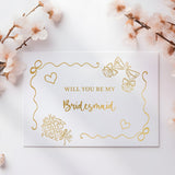 Will You Be My... Gold Foil Wedding Party Card | Bridesmaid Card - gold foil, real gold foil, real gold, flower girl,