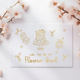 Will You Be My... Gold Foil Wedding Party Card | Cake & Celebration Design - gold foil, gold foil wedding, foil wedding