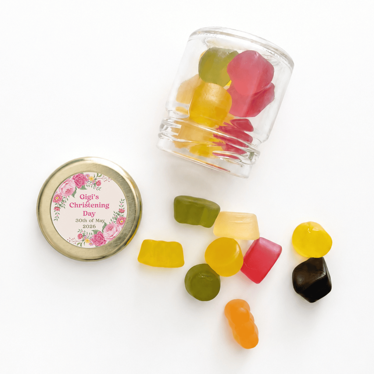 Jar of Joy, Personalised 41ml Mini Glass Party Favours