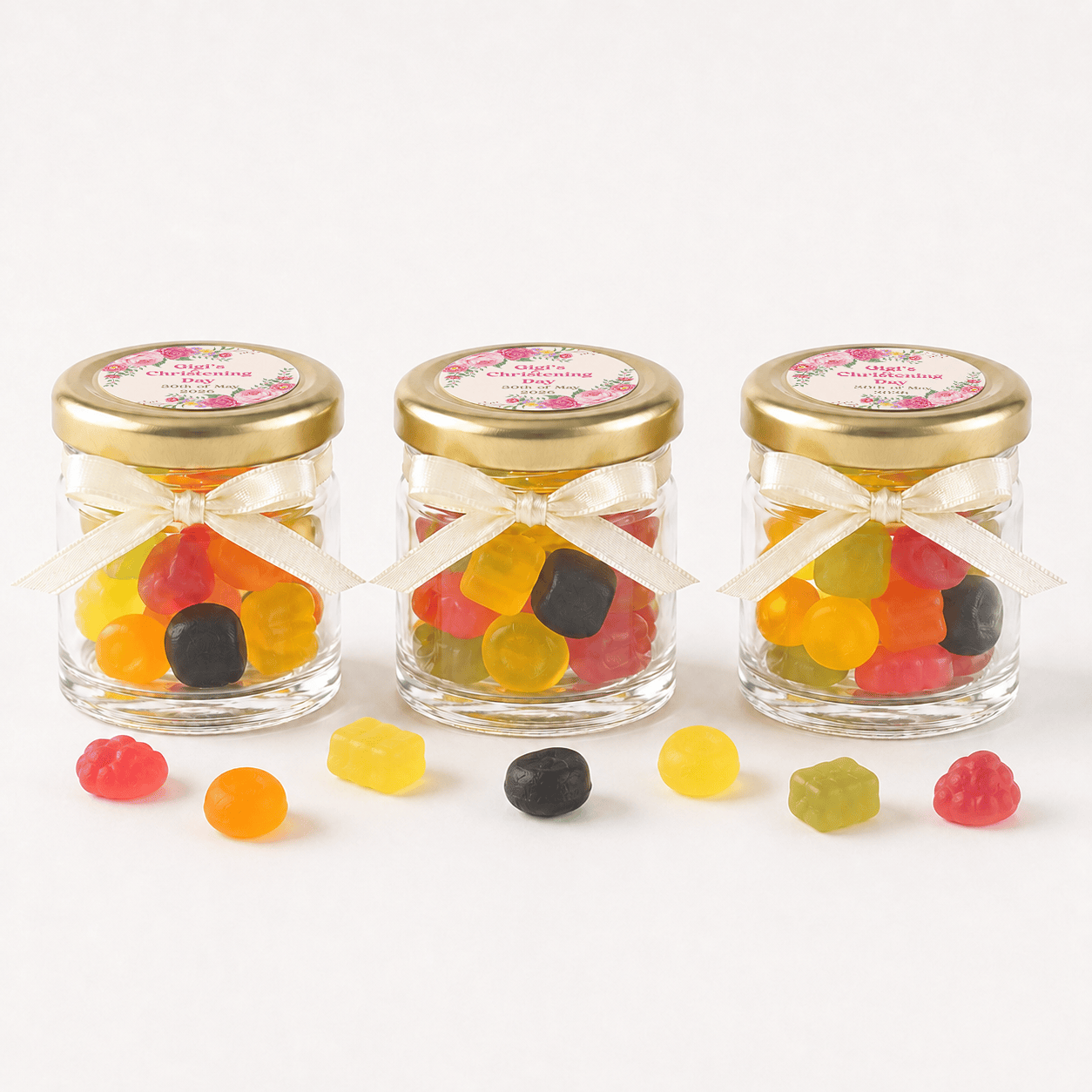 Jar of Joy, Personalised 41ml Mini Glass Party Favours