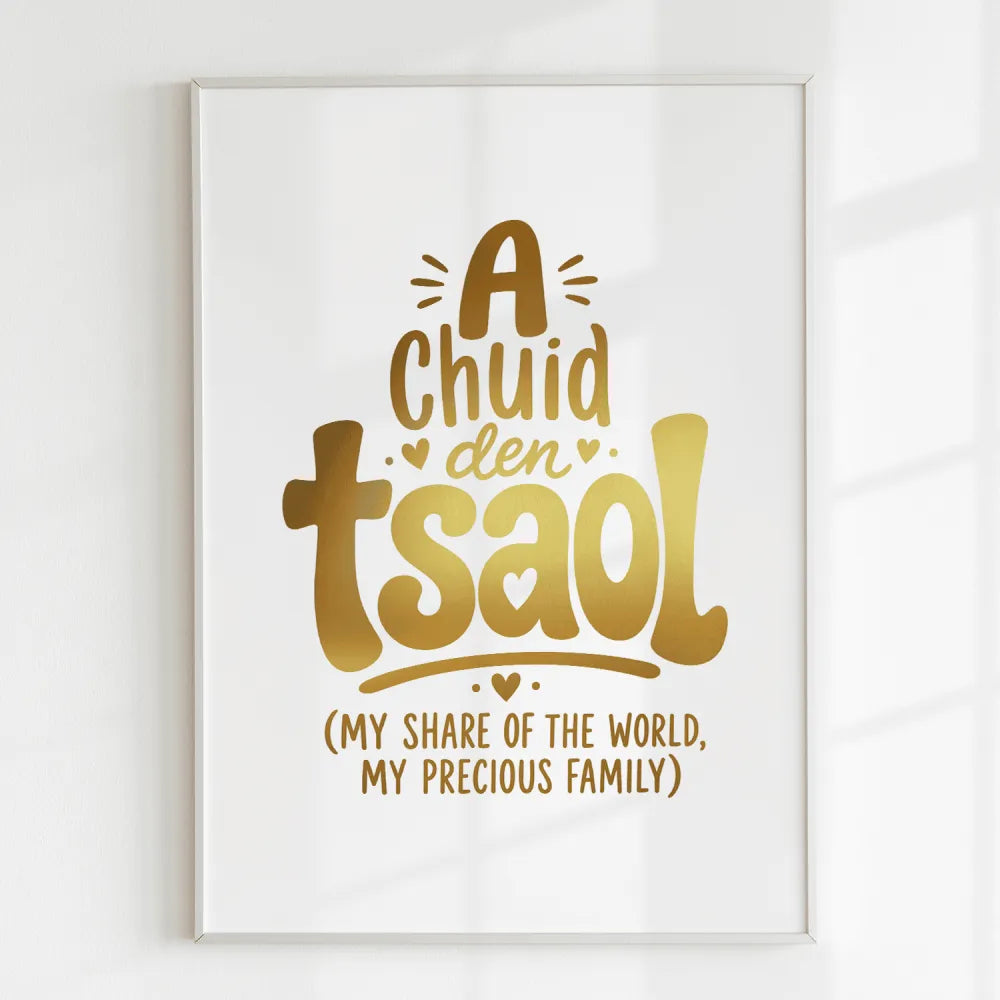 Handmade - Print - A Chuid den Tsaol Irish Language Print | Ireland