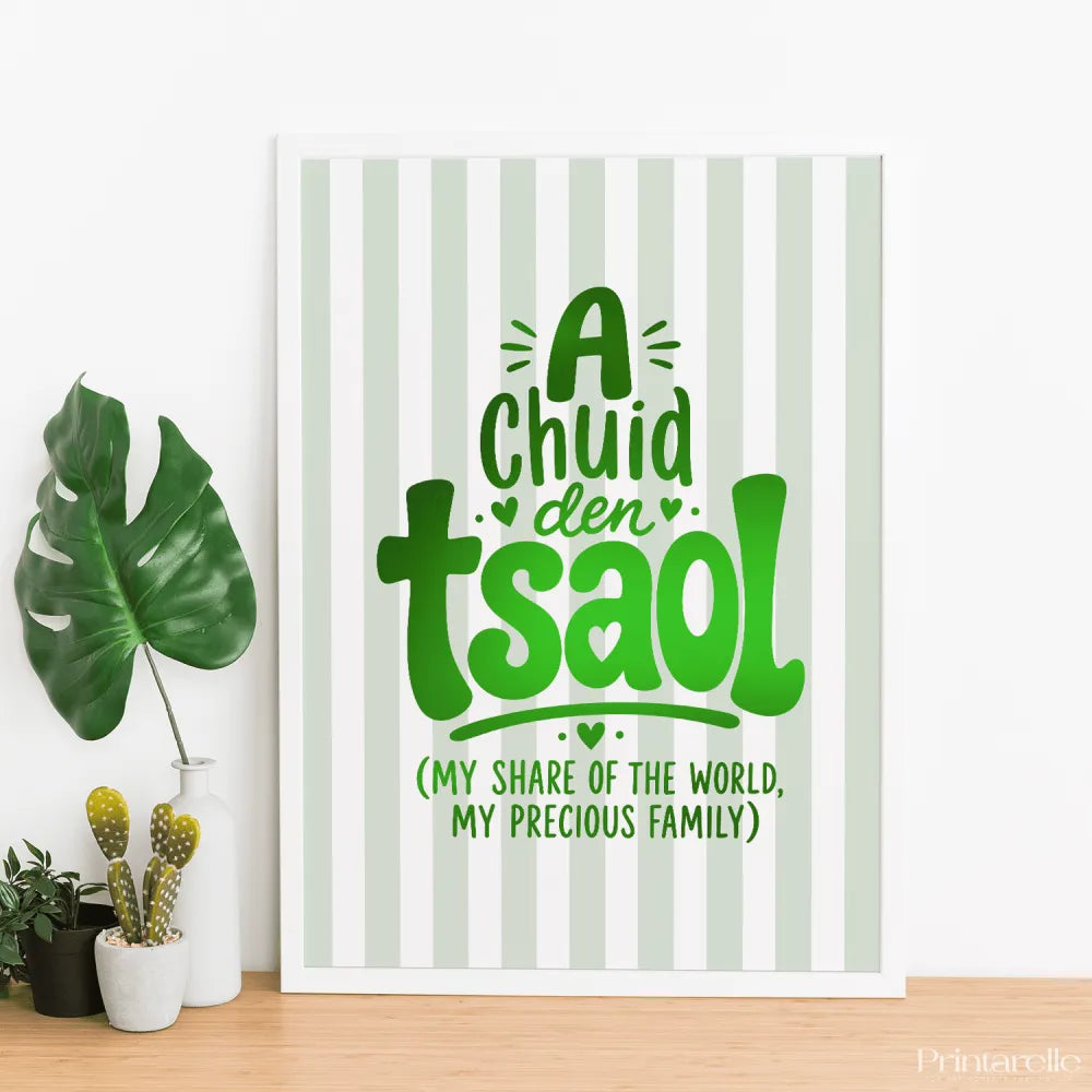 Handmade - Print - A Chuid den Tsaol Irish Language Print | Ireland