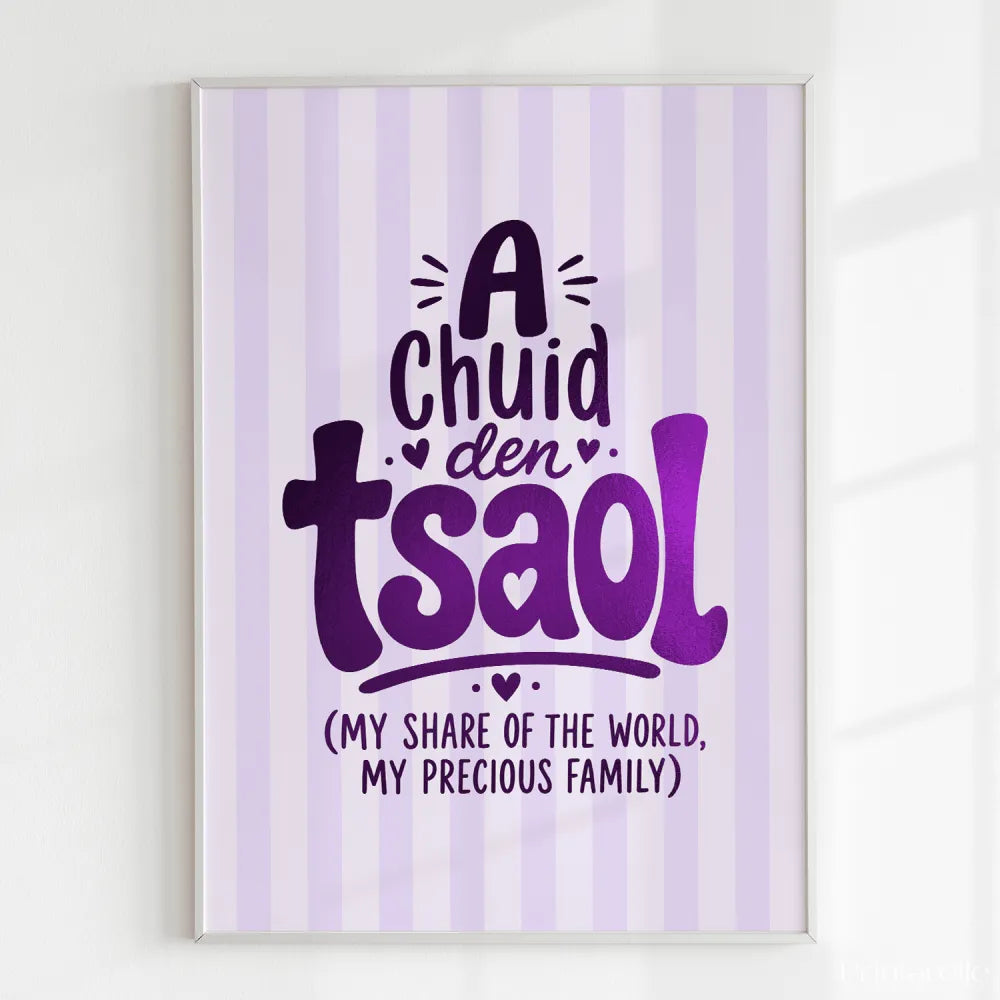 Handmade - Print - A Chuid den Tsaol Irish Language Print | Ireland