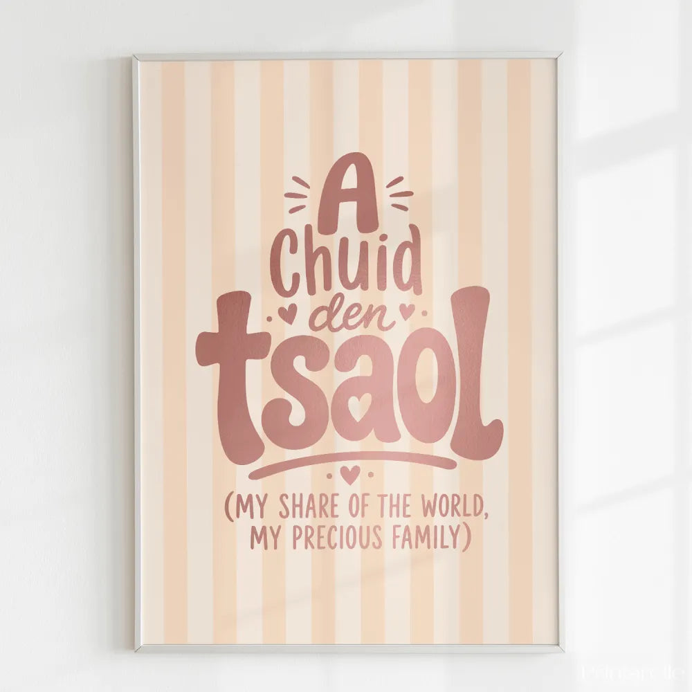 Handmade - Print - A Chuid den Tsaol Irish Language Print | Ireland