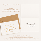 Will You Be My Godfather / Godmother Proposal Card - A6 / Godfather Greeting Card - Printarelle