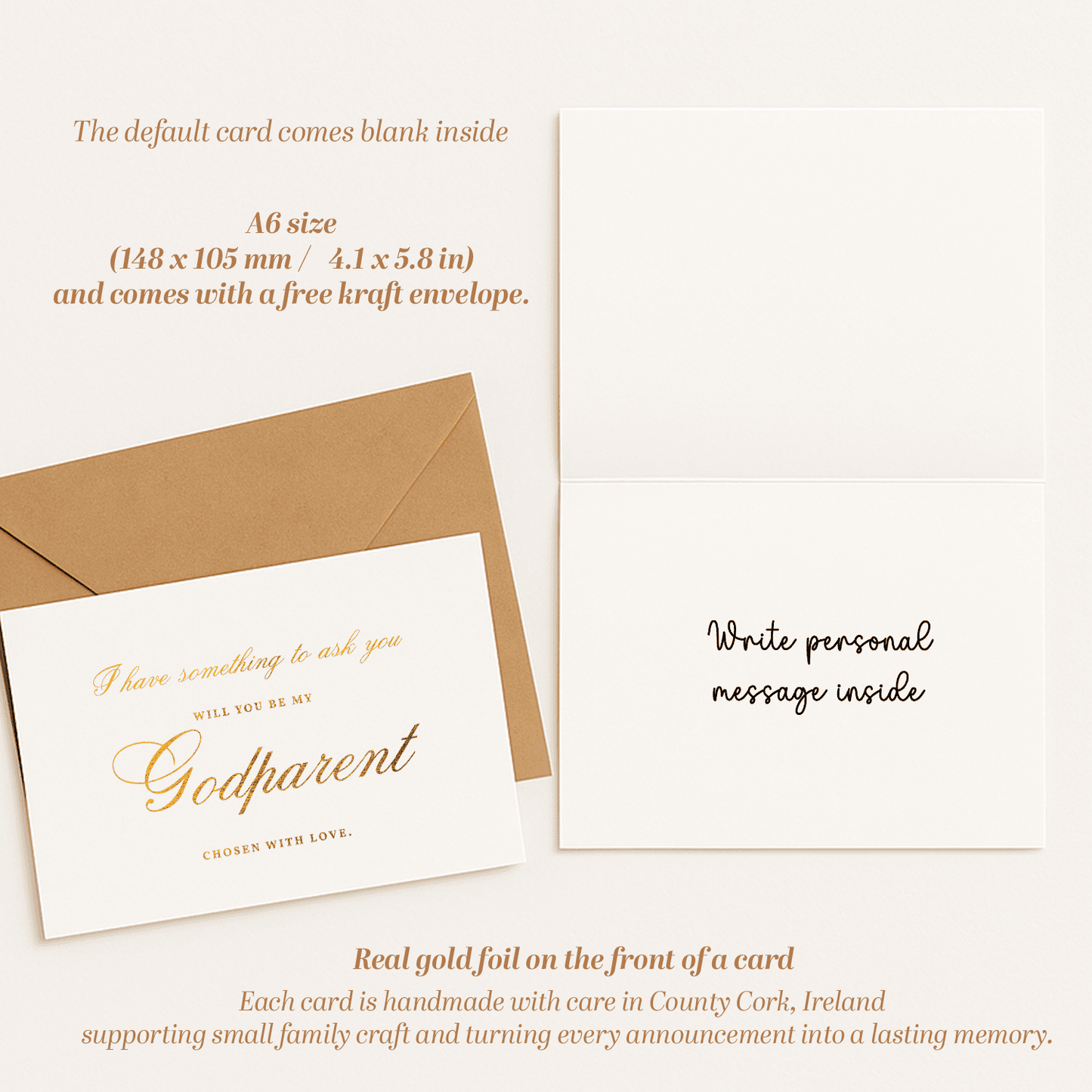 Will You Be My Godparent Card - A6 Greeting Card - Printarelle