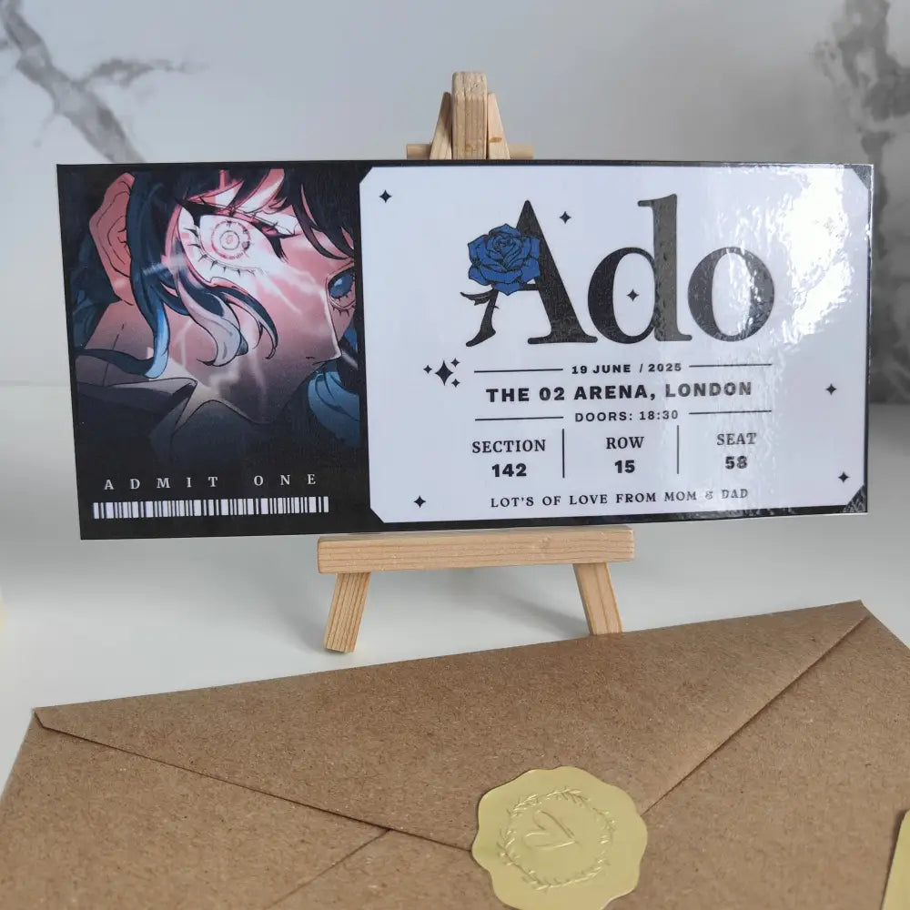 Ado Personalized Laminated Concert Ticket - Laminated Ticket