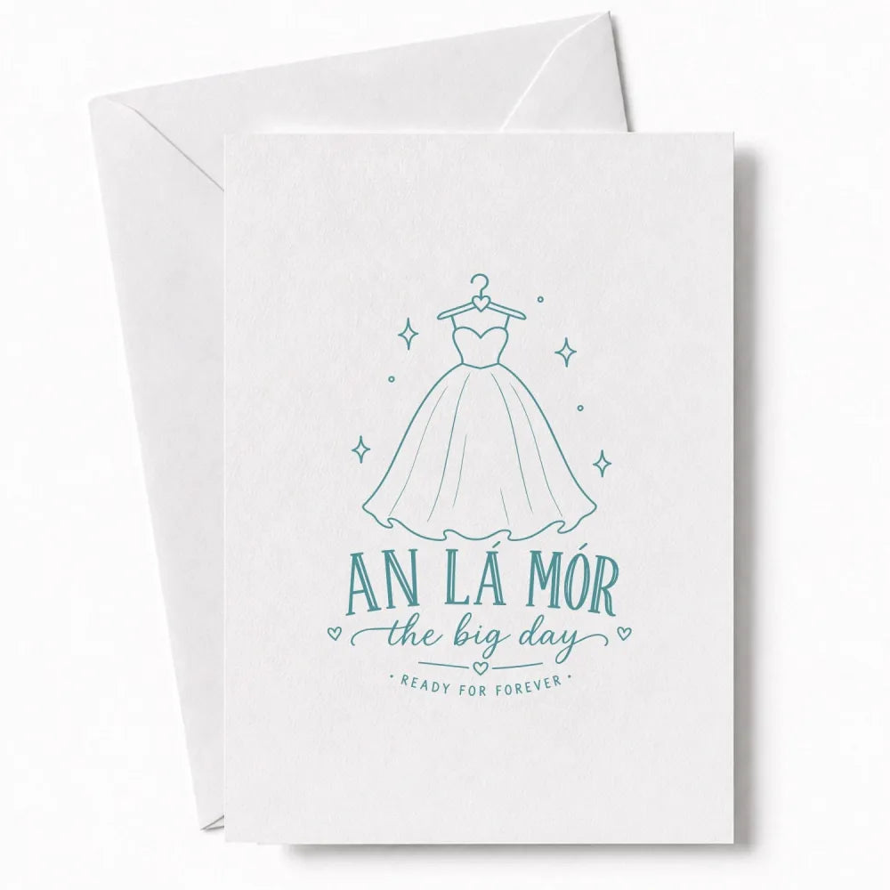 Handmade - Greeting Card - Irish Language Wedding Day Card – An Lá Mór | Ireland