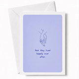 And They Lived Happily Ever After | Wedding Card - wedding card, lived happily, kraft envelope, personalized foil