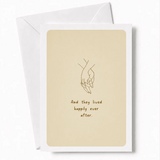 And They Lived Happily Ever After | Wedding Card - wedding card, lived happily, kraft envelope, personalized foil