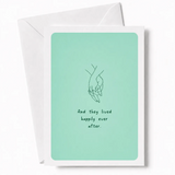 And They Lived Happily Ever After | Wedding Card - wedding card, lived happily, kraft envelope, personalized foil