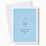 And They Lived Happily Ever After | Wedding Card - wedding card, lived happily, kraft envelope, personalized foil