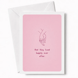And They Lived Happily Ever After | Wedding Card - wedding card, lived happily, kraft envelope, personalized foil